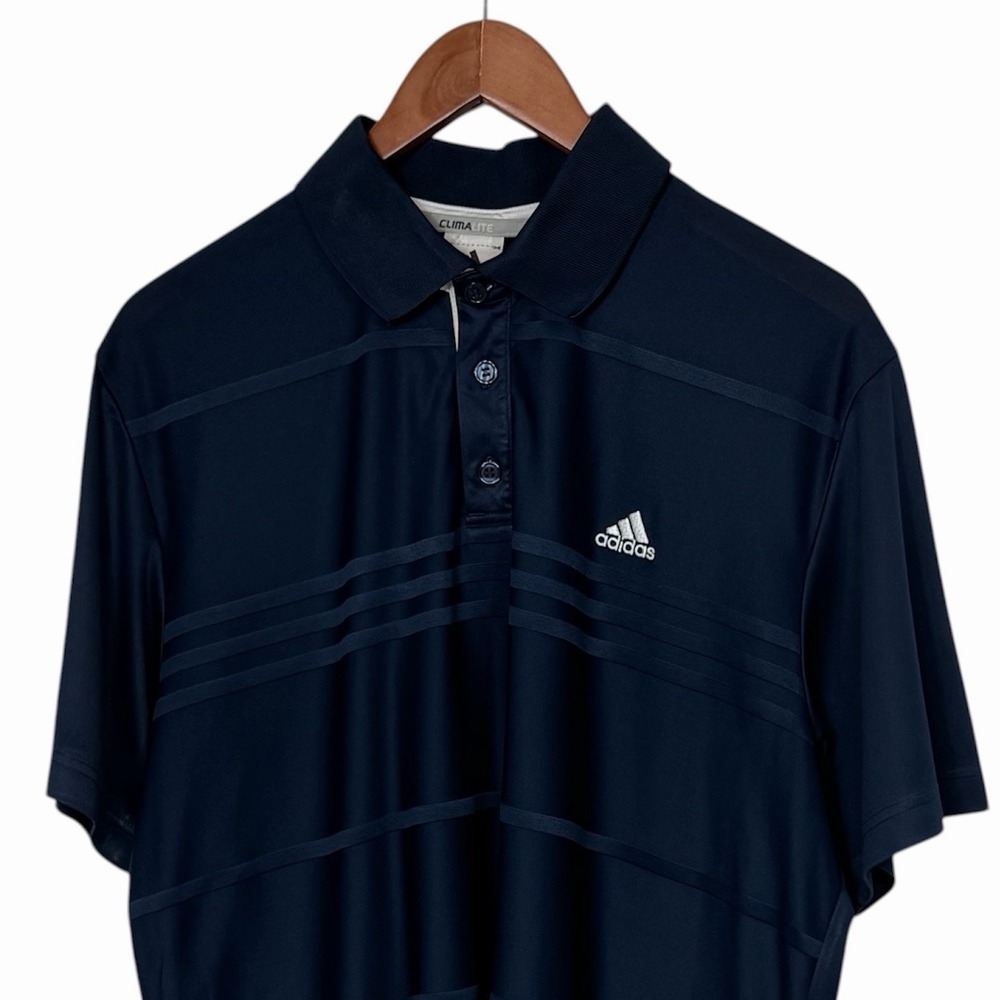 Adidas Climalite Polo Shirt‎ Mens Large Blue Athletic Golf Performance